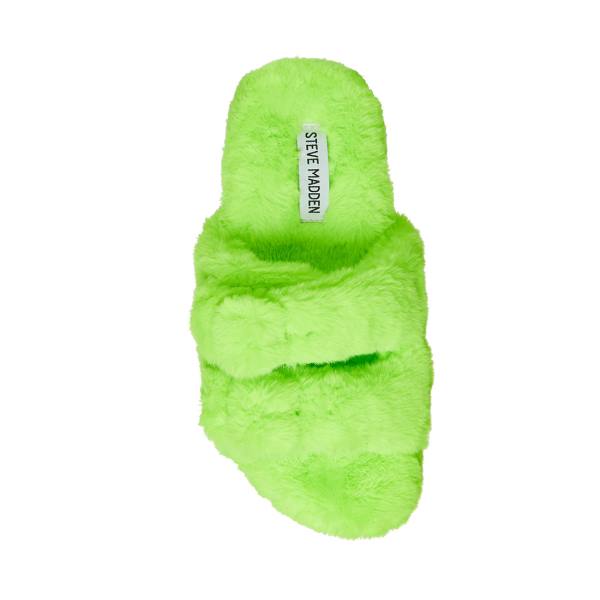 Steve Madden Staycation Lime Women's Slippers Light Green | SM-528EO