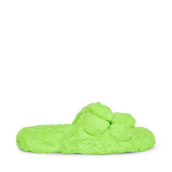 Steve Madden Staycation Lime Women\'s Slippers Light Green | SM-528EO