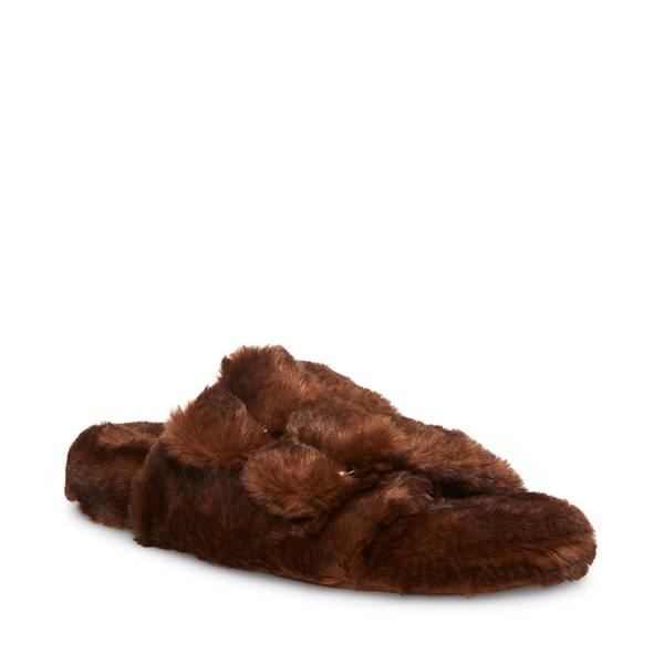 Steve Madden Staycation Women's Slippers Brown | SM-408GL