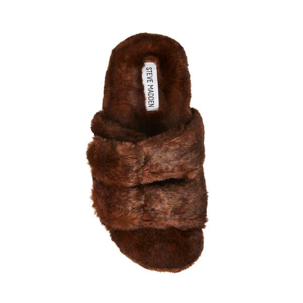 Steve Madden Staycation Women's Slippers Brown | SM-408GL