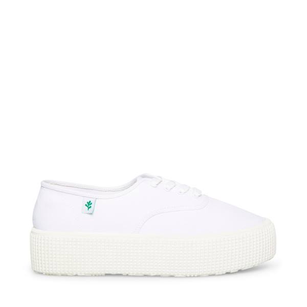 Steve Madden Stream Fabric Women\'s Sneakers White | SM-251WH