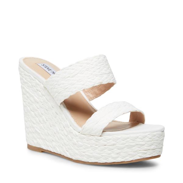 Steve Madden Sunflower Women's Sandals White | SM-634JM