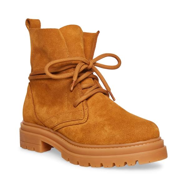 Steve Madden Tahoe Tan Suede Women's Booties Brown | SM-502YT