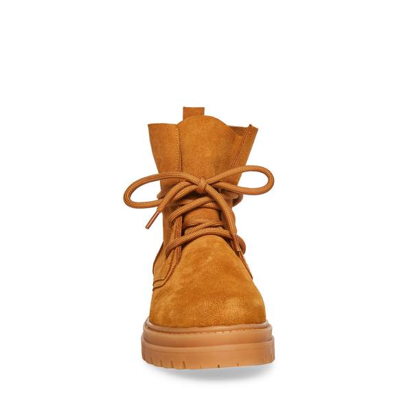 Steve Madden Tahoe Tan Suede Women's Booties Brown | SM-502YT