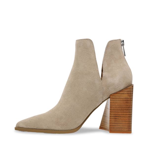 Steve Madden Taylen Tan Suede Women's Booties Brown | SM-063CV