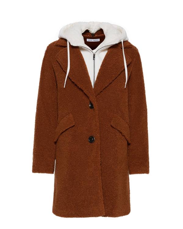 Steve Madden Teddy Sherpa Women's Coats Brown | SM-769SB