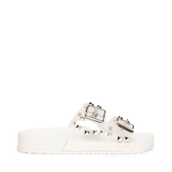 Steve Madden Teddy-p Women's Sandals White Multicolor | SM-831SJ