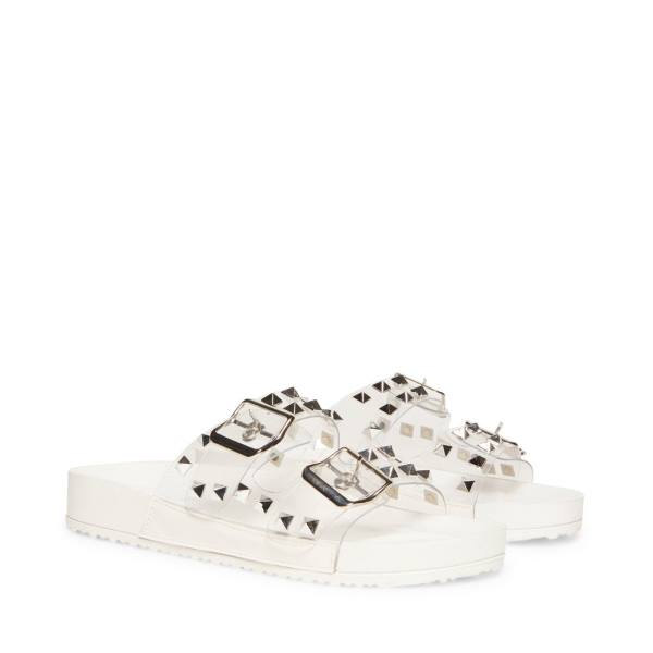 Steve Madden Teddy-p Women's Sandals White Multicolor | SM-831SJ