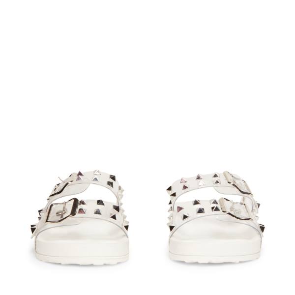 Steve Madden Teddy-p Women's Sandals White Multicolor | SM-831SJ