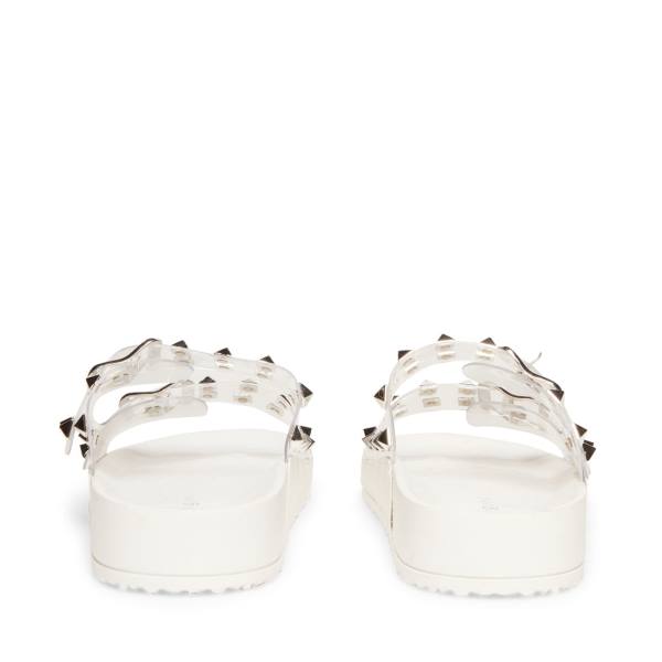 Steve Madden Teddy-p Women's Sandals White Multicolor | SM-831SJ