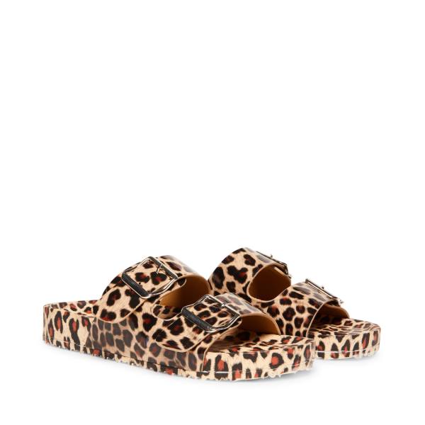 Steve Madden Teddy-t Leopard Women's Sandals Leopard | SM-938DE