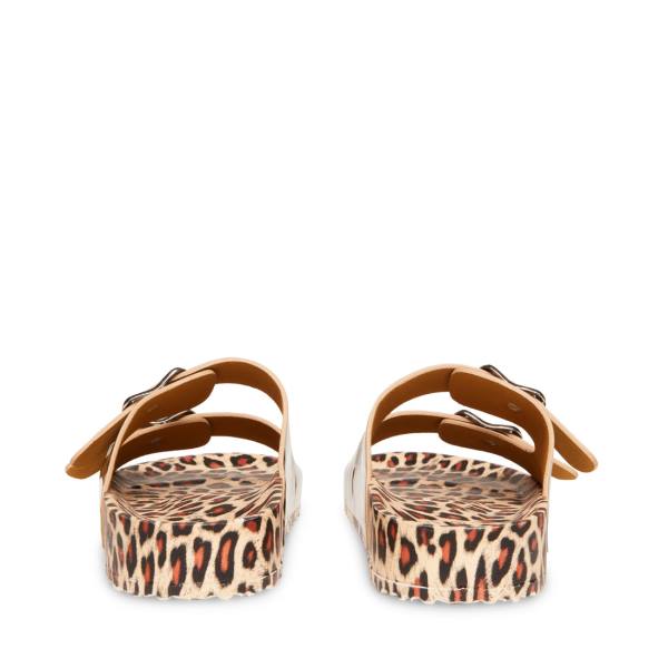 Steve Madden Teddy-t Leopard Women's Sandals Leopard | SM-938DE