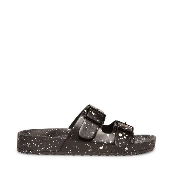 Steve Madden Teddy-t Women's Sandals Black Multicolor | SM-146AH