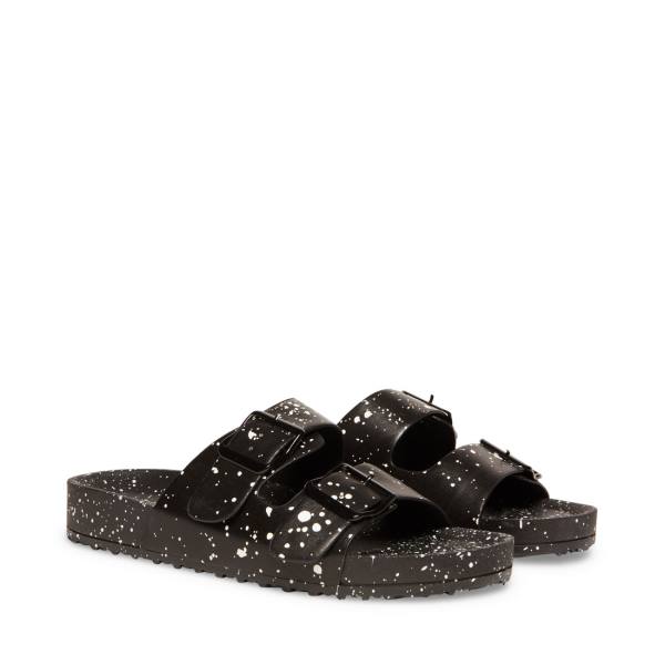 Steve Madden Teddy-t Women's Sandals Black Multicolor | SM-146AH