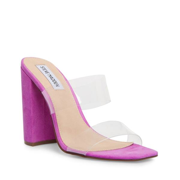 Steve Madden Tegan Women's Heels Purple | SM-431NU