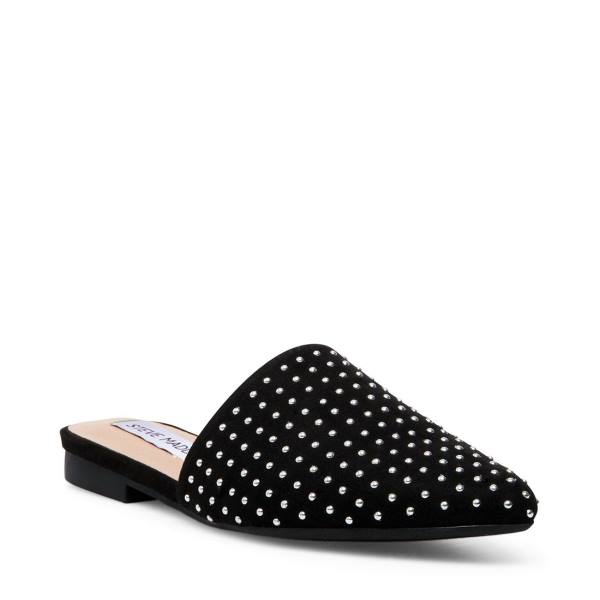 Steve Madden Tempting Women's Flat Shoes Black Multicolor | SM-469ES