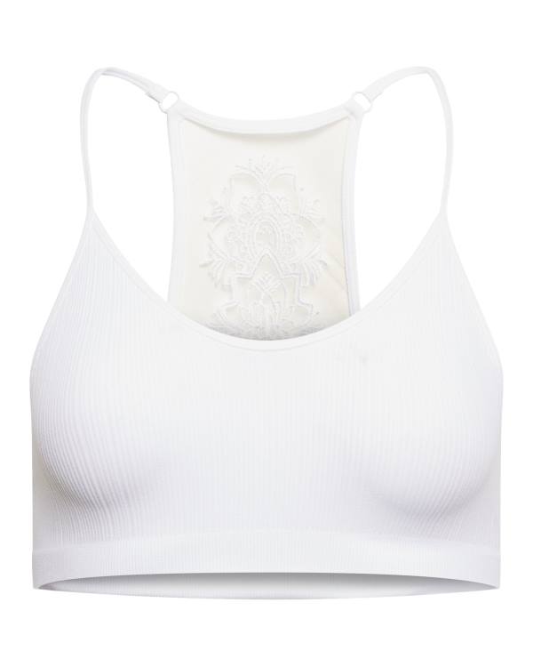 Steve Madden The Ella Mesh Bralette Plus Women's Tops White | SM-529LM