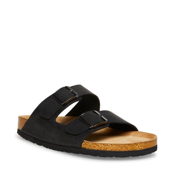 Steve Madden Tilted Men's Sandals Black | SM-948VZ