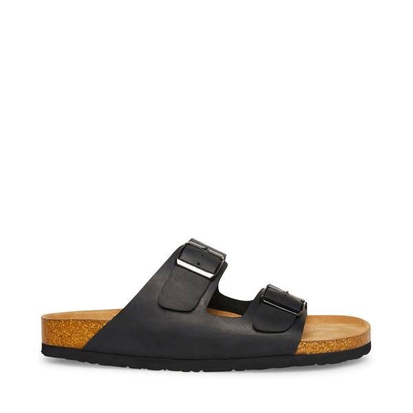 Steve Madden Tilted Men\'s Sandals Black | SM-948VZ