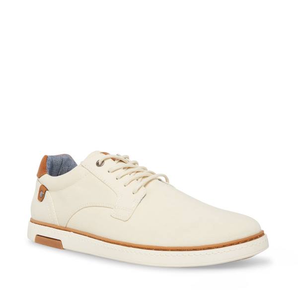 Steve Madden Tom Off-white Men's Sneakers White | SM-054SV