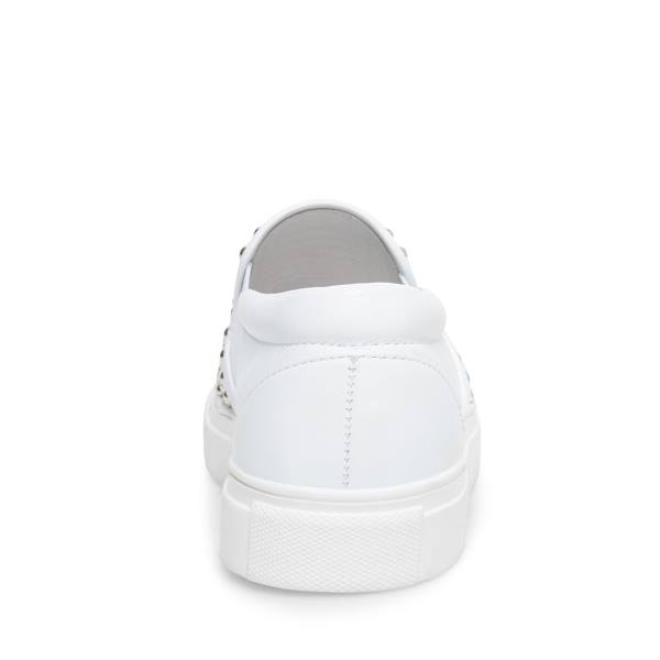 Steve Madden Torin With Studs Women's Sneakers White | SM-851MS