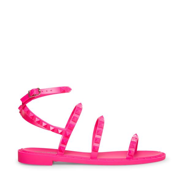 Steve Madden Travel-j Women\'s Sandals Pink | SM-689VK