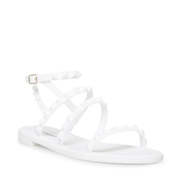 Steve Madden Travel-j Women's Sandals White | SM-079JS