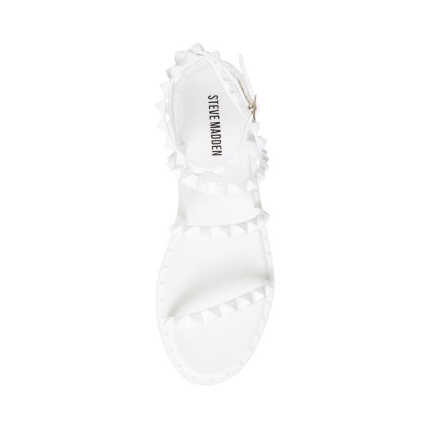 Steve Madden Travel-j Women's Sandals White | SM-079JS