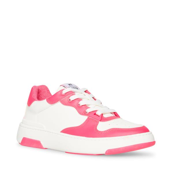 Steve Madden Tristina Fuschia Women's Sneakers White | SM-470VS