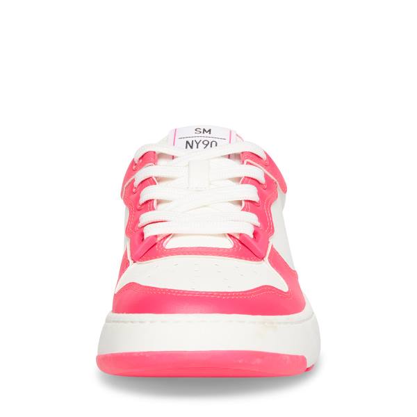 Steve Madden Tristina Fuschia Women's Sneakers White | SM-470VS