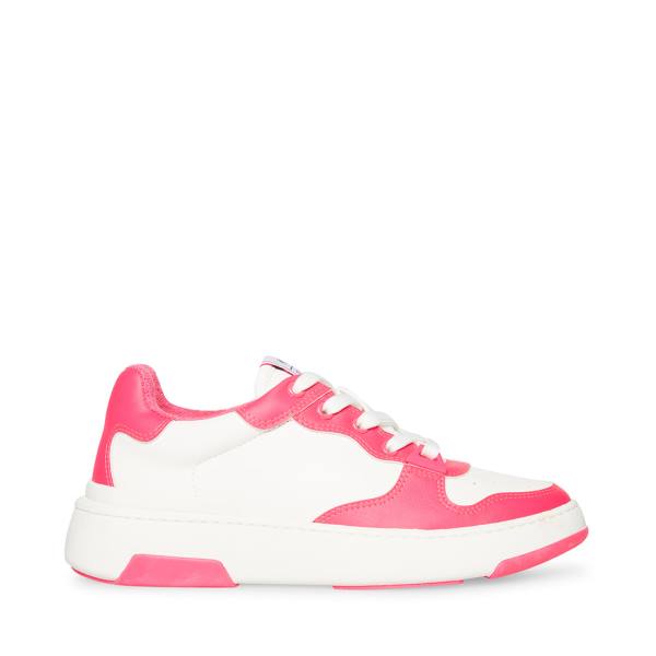 Steve Madden Tristina Fuschia Women\'s Sneakers White | SM-470VS