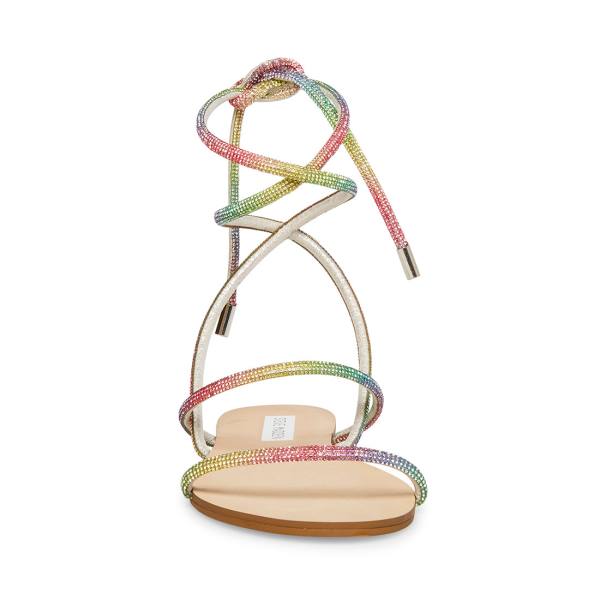 Steve Madden Twirl-r Rainbow Women's Sandals Multicolor | SM-148JK