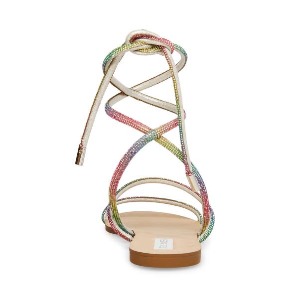 Steve Madden Twirl-r Rainbow Women's Sandals Multicolor | SM-148JK