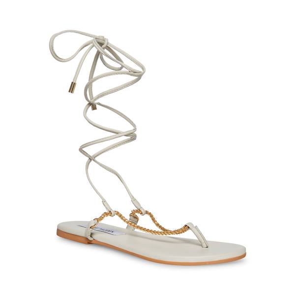 Steve Madden Tyra Bone Women's Sandals Beige | SM-953GH