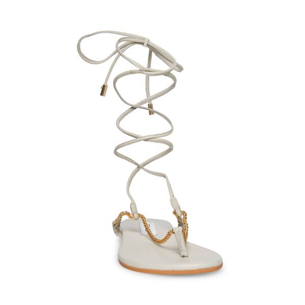 Steve Madden Tyra Bone Women's Sandals Beige | SM-953GH