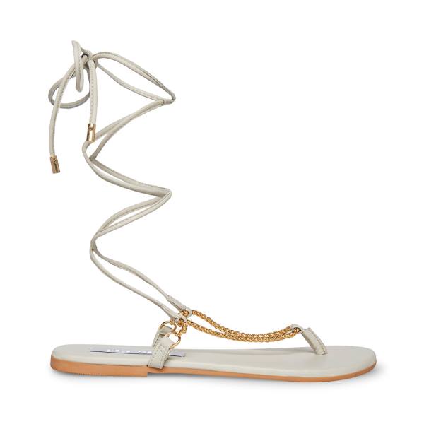 Steve Madden Tyra Bone Women\'s Sandals Beige | SM-953GH