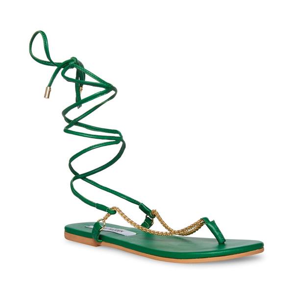 Steve Madden Tyra Women's Sandals Green | SM-173MF