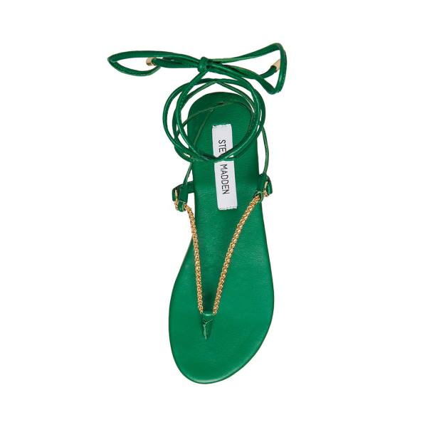 Steve Madden Tyra Women's Sandals Green | SM-173MF