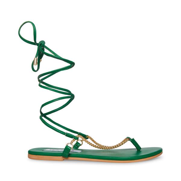 Steve Madden Tyra Women\'s Sandals Green | SM-173MF