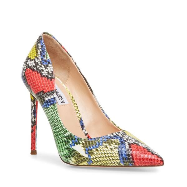 Steve Madden Vala Bright Snake Women's Heels Light Multicolor | SM-365EX