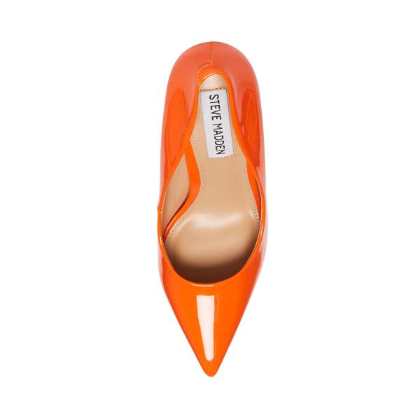 Steve Madden Vala Patent Women's Heels Orange | SM-821WF