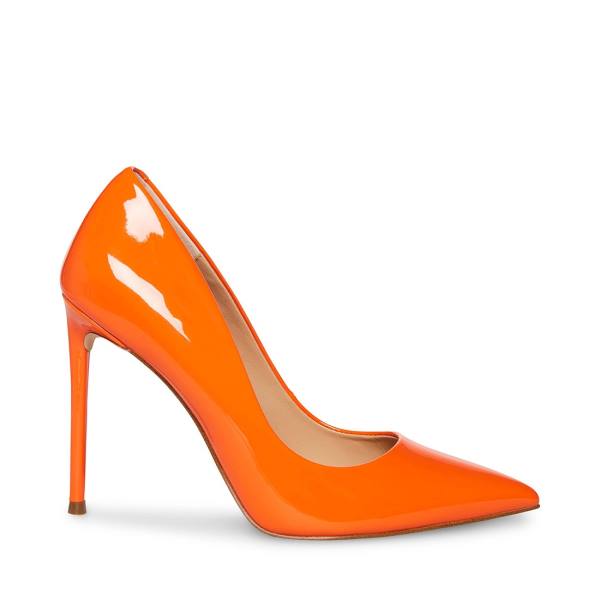 Steve Madden Vala Patent Women\'s Heels Orange | SM-821WF