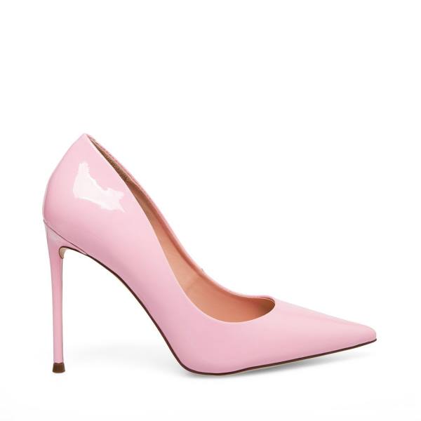 Steve Madden Vala Patent Women\'s Heels Pink | SM-526CQ