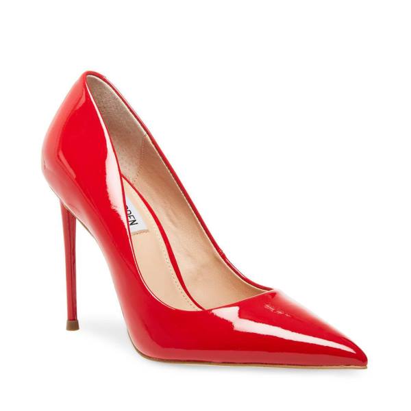 Steve Madden Vala Patent Women's Heels Red | SM-759OC