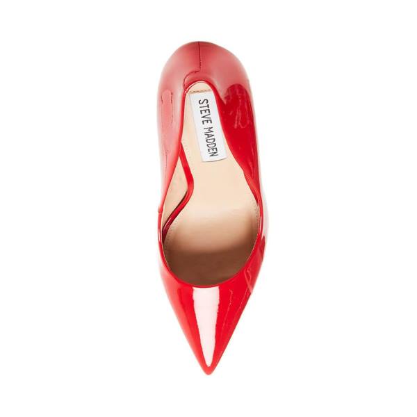 Steve Madden Vala Patent Women's Heels Red | SM-759OC