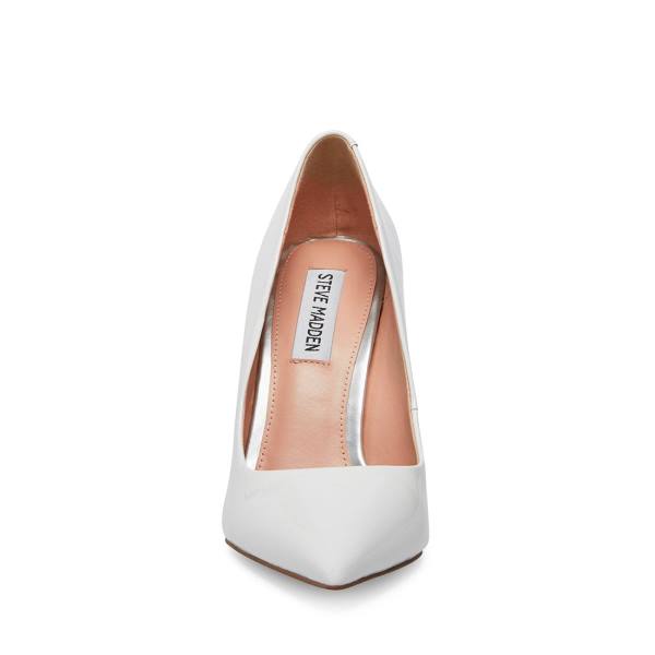 Steve Madden Vala Patent Women's Heels White | SM-761UQ