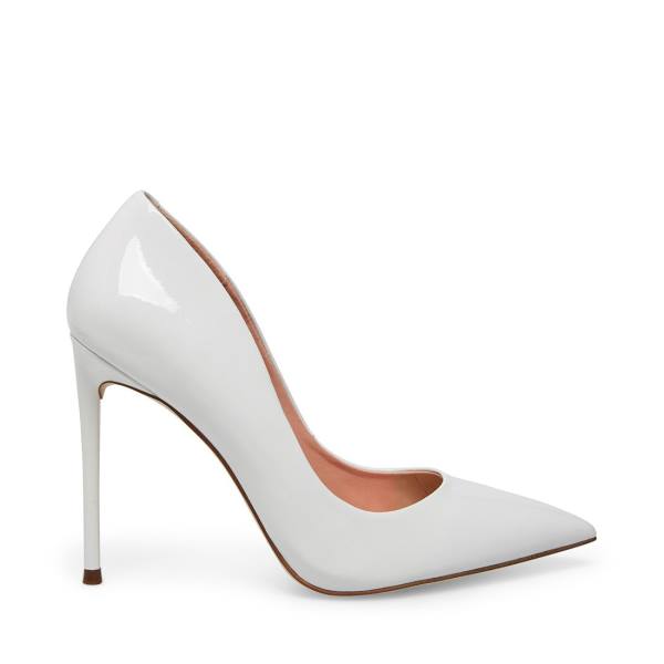 Steve Madden Vala Patent Women\'s Heels White | SM-761UQ