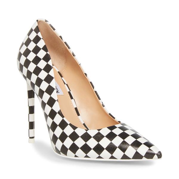 Steve Madden Vala Women's Heels Black White | SM-637SF