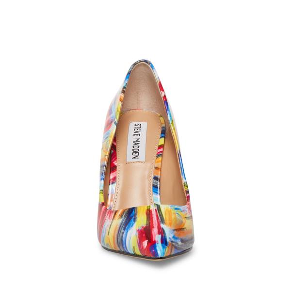 Steve Madden Vala Women's Heels Yellow Multicolor | SM-651CR