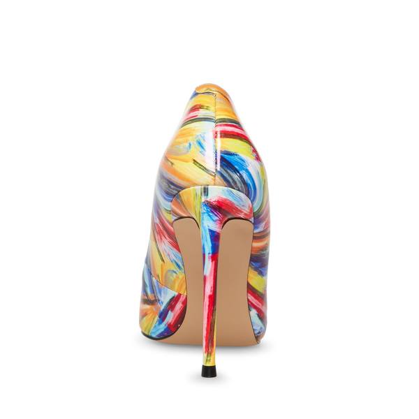 Steve Madden Vala Women's Heels Yellow Multicolor | SM-651CR